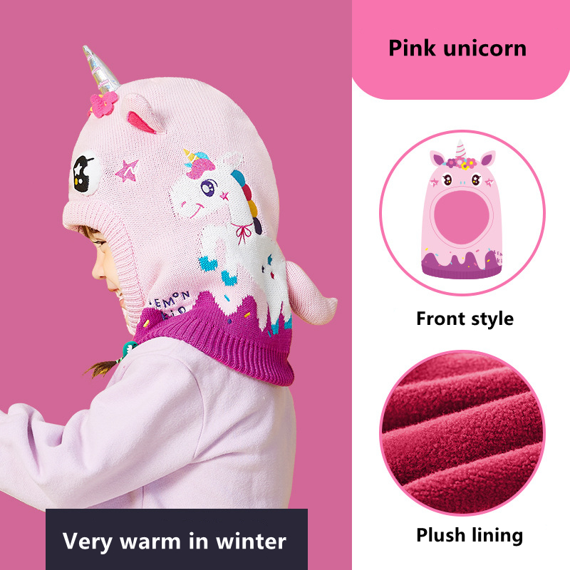 Kids Hat Scarf Gloves Set 3D D - огляд і ціна Baby Hat Beanie