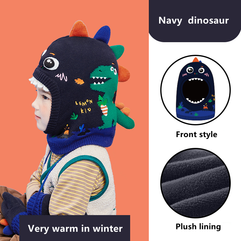 Kids Hat Scarf Gloves Set 3D D - огляд і ціна Baby Hat Beanie