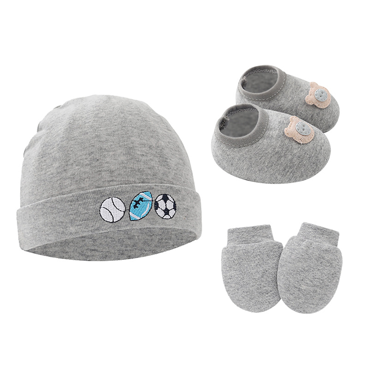 3pcs Baby Hat Gloves Shoes Set - огляд і ціна Baby Hat Beanie