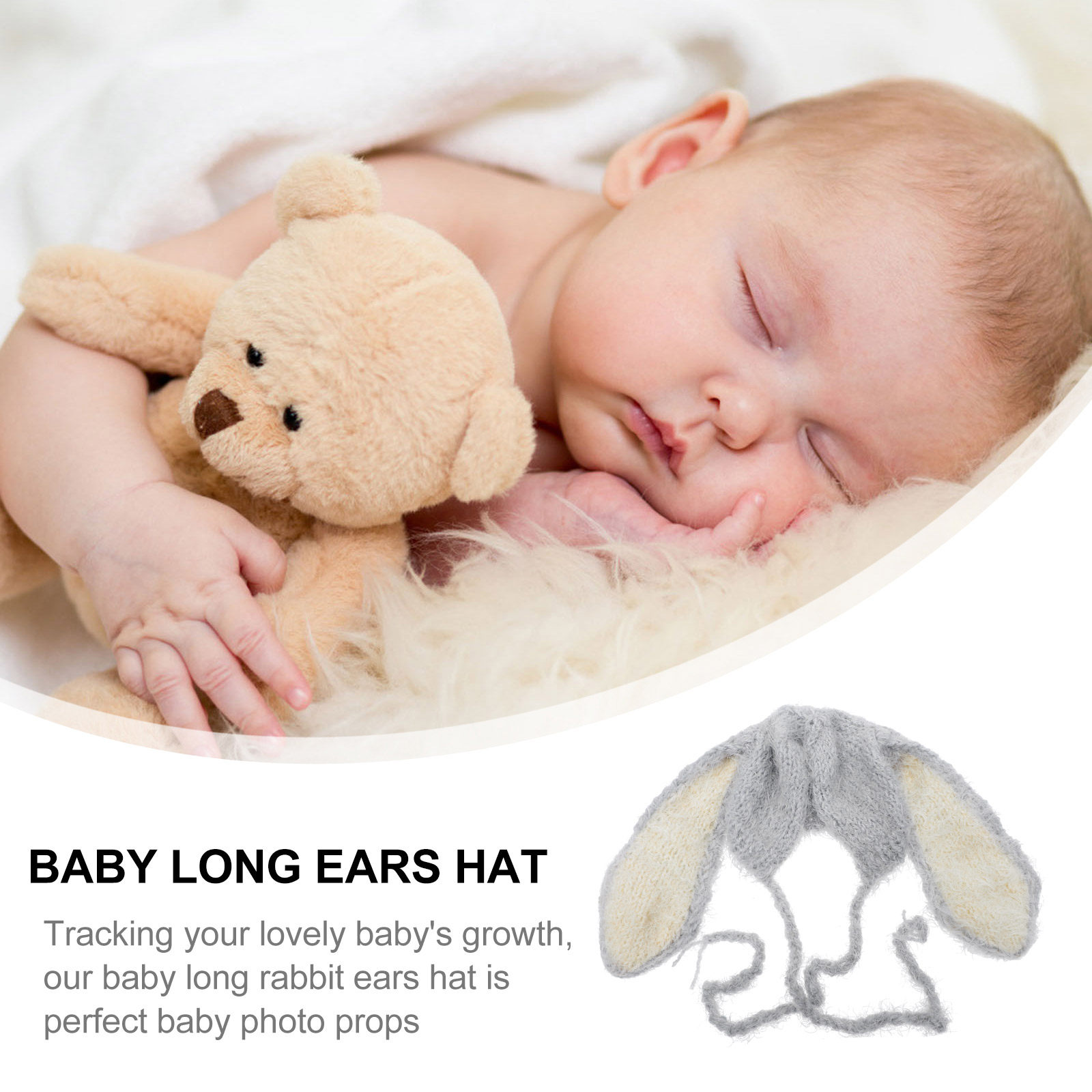 Newborn Warm Rabbit Ear Beanie - огляд і ціна Baby Hat Beanie