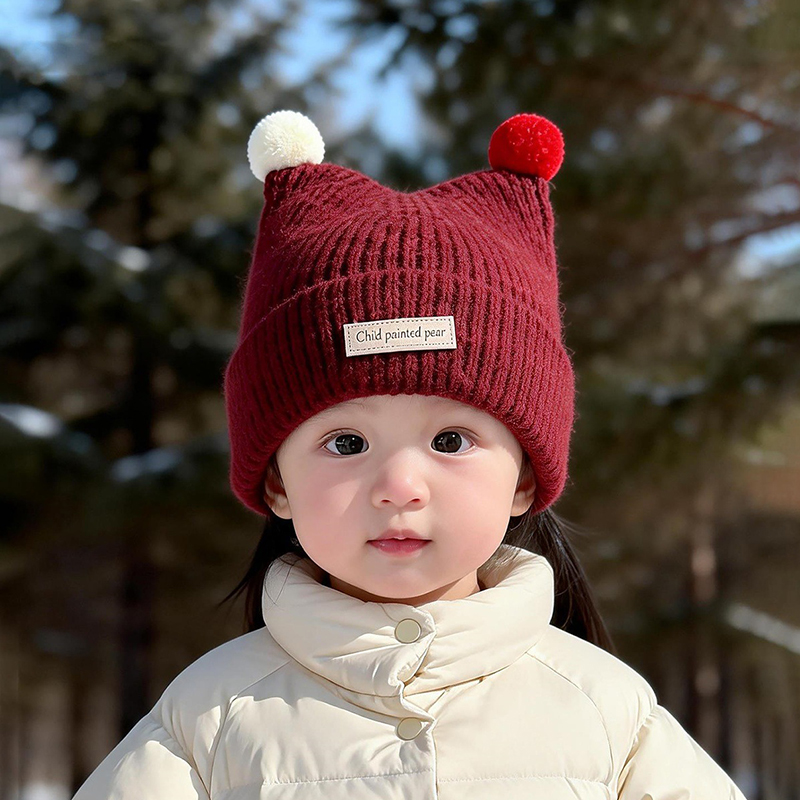 1-4Year Baby Knitted Hat Cute  - огляд і ціна Baby Hat Beanie