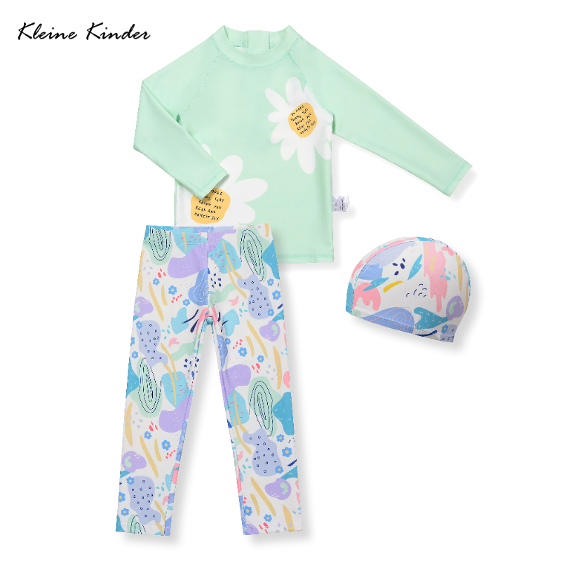 Girls Swimsuits 3 Piece Long S - огляд і ціна Baby Swimwear Uv