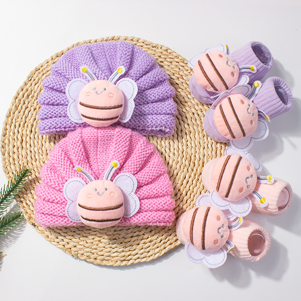 2Pcs/Set Baby Knitted Turban H - огляд і ціна Baby Hat Beanie